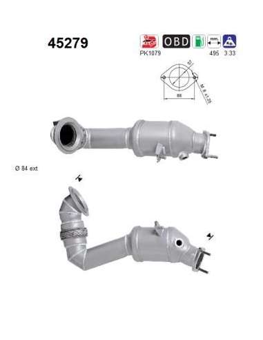 Catalizador As 45279 - BMW 135i 306CV ANT DCHA