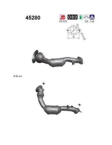 Catalizador As 45280 - BMW 135i 306CV ANT IZDA