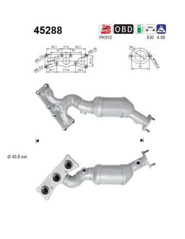 Catalizador As 45288 - AS Catalizador BMW 630i 3.0i