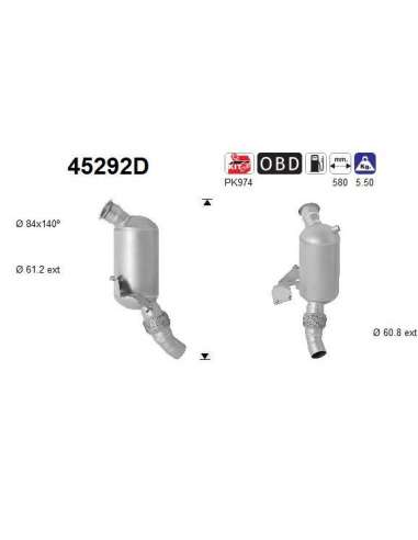 Catalizador As 45292D - AS BMW 320 2.0TD D6V