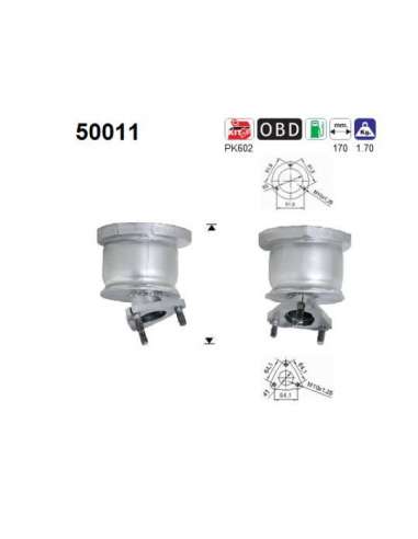 Catalizador As 50011 - DAEWOO MATIZ 0.8 ANTEROR 51