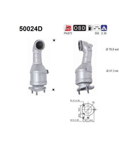 Catalizador As 50024D - Lacetti 2.0TD CRDI DPF 1991