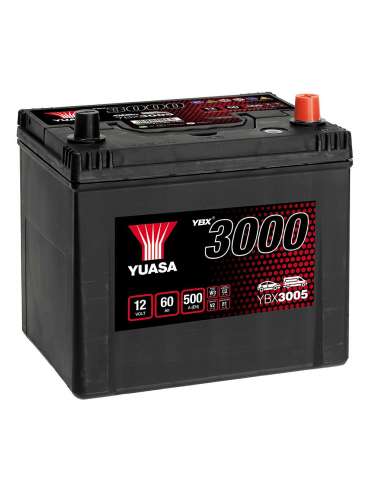 Batería Yuasa YBX3005 - 12V 60Ah EN 500A