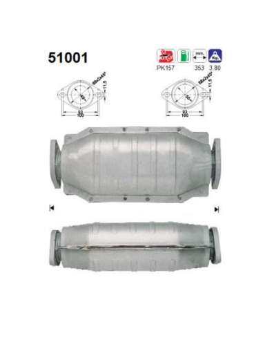 Catalizador As 51001 - DAIHATSU FEROZA 1.6I 16V -