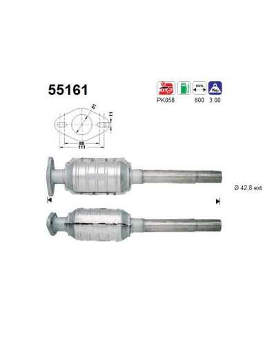 Catalizador As 55161 - FIAT PUNTO 55/60