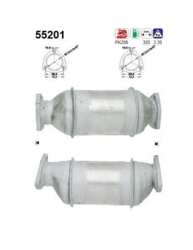 Catalizador As 55201 - FIAT CROMA/LANCIA THEMA-2.0 1