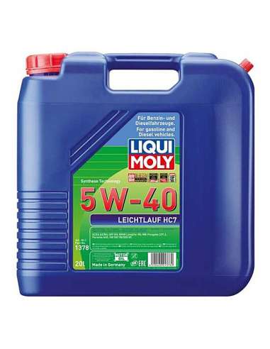 Liqui Moly 1378 - Aceite Leichtlauf HC7 5W-40 20L