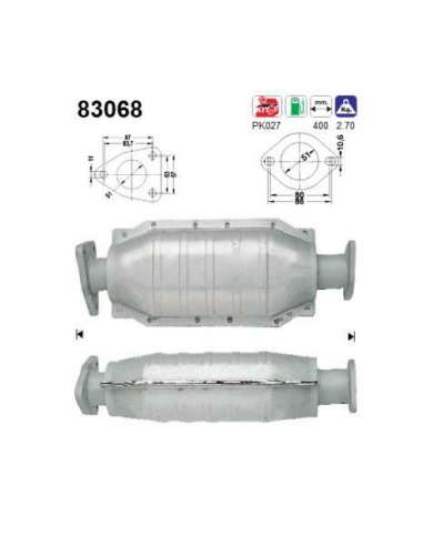 Catalizador As 83068 - ROVER 214- S/SI/GTI 16V. CATA