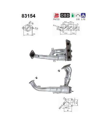 Catalizador As 83154 - ROVER 45 2.0I V6 150CV