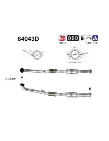 Catalizador As 84043D - SAAB 95 3.0 TDI 177CV