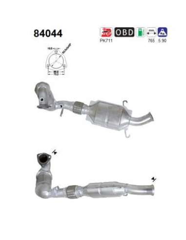 Catalizador As 84044 - SAAB 93 2.0i 150CV