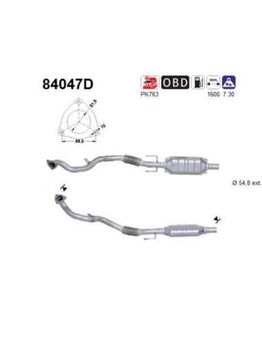 Catalizador As 84047D - SAAB 9-3 1.9TD TID 150CV PO