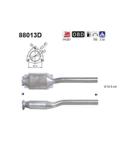 Catalizador As 88013D - SKODA OCTAVIA1.9TDI 4x4 101C