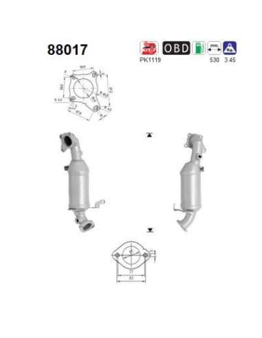 Catalizador As 88017 - AS SKODA YETI 1.2TSI