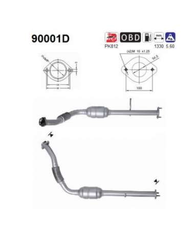 Catalizador As 90001D - SSANGYOUNG ACTYON 2.0TD 142C