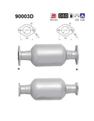 Catalizador As 90003D - AS SSANGYONG REXTON 2.7TD