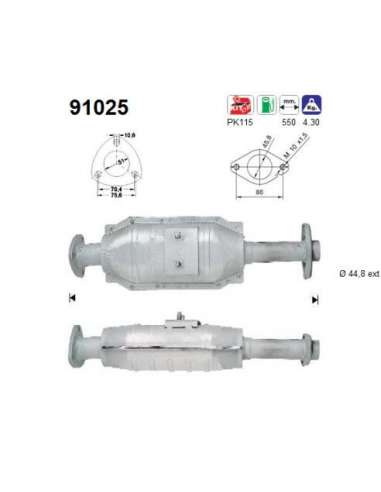 Catalizador As 91025 - SUZUKI VITARA 1.6I JLX 16V 2