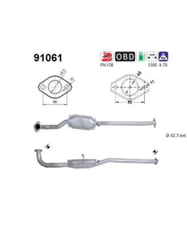 Catalizador As 91061 - SUZUKI SWIFT 1.0i 53CV