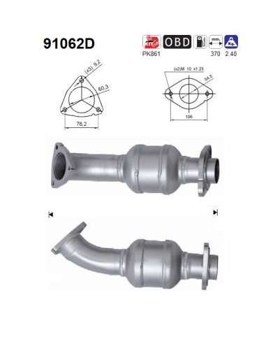 Catalizador As 91062D - SUZUKI GRAND VITARA 2.0TD 10