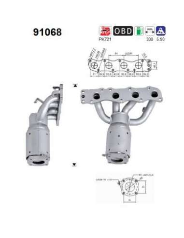 Catalizador As 91068 - SUZUKI LIANA 1.6i 105CV 4X4