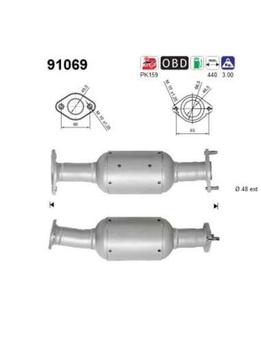 Catalizador As 91069 - LIANA 1.3i 16V 4WD 1328 cc 66