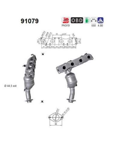 Catalizador As 91079 - AS Catalizador SUZUKI JIMMY 1