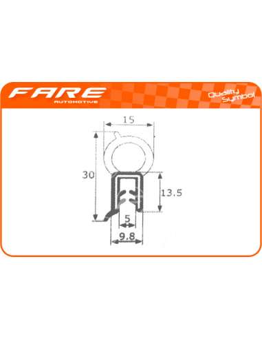 Junta de puerta Fare 1327 - PERFIL CONTORNO MALETERO UNIVERSAL