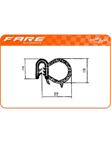 Junta de puerta Fare 1329 - PERFIL CONTORNO PUERTAS SOBREMEDIDA