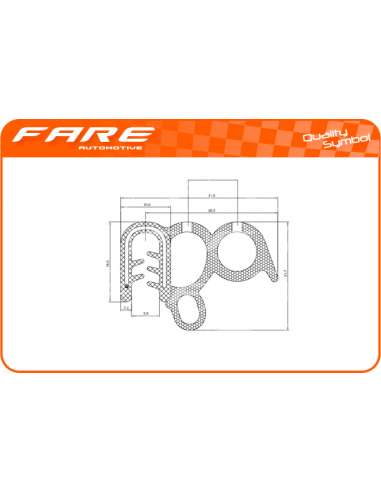 Junta de puerta Fare 1331 - PERFIL CONTORNO PUERTAS SEAT-VW 50M