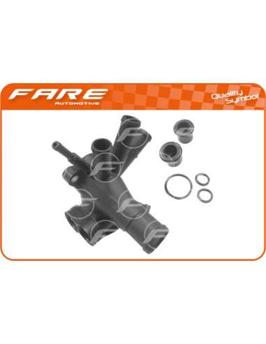 Brida de refrigerante Del. Fare 3543 - TAPA TERMOSTATO VW POLO-GOLF 1.9D