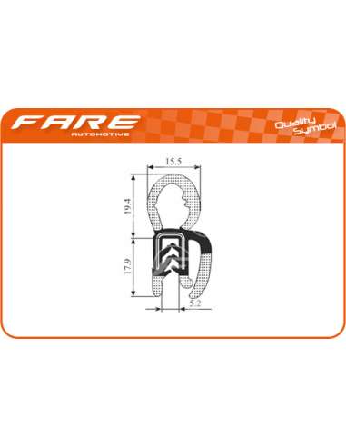 GOMAS ESTANQUEIDAD MALETERO VARIOS Fare PF023