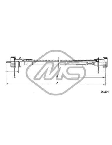 Árbol flexible del velocímetro Metalcauch 80465 - MC CABLE CUENTAKILOMETROS 200 COFLE