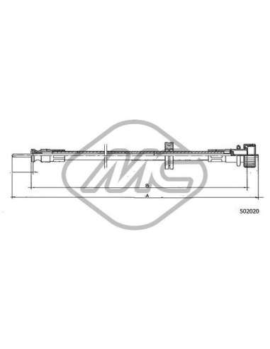 Árbol flexible del velocímetro Metalcauch 80623 - MC CABLE CUENTAKILOMETROS 518 COFLE