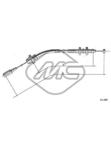 Cable del acelerador Metalcauch 80671 - MC CABLE ACELER. 316- 318 - COFLE