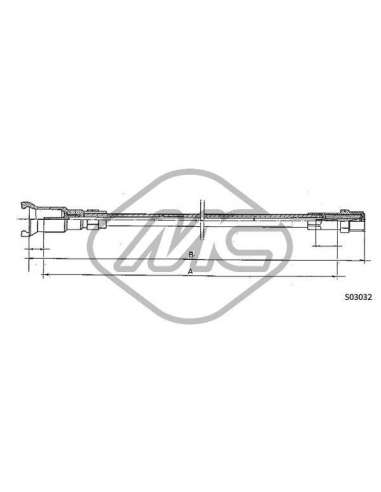 Árbol flexible del velocímetro Metalcauch 80781 - MC CABLE CUENTAKILOMETROS AX COFLE