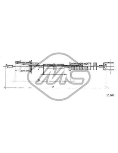 Cable del acelerador Metalcauch 80877 - MC CABLE ACELER. 2CV- DYANE - COFLE