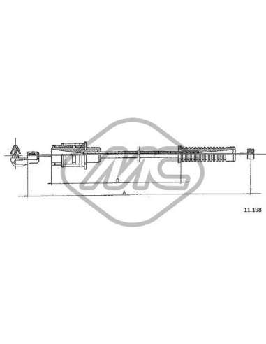 Cable del acelerador Metalcauch 80879 - MC CABLE ACELER. VISA DIESEL COFLE