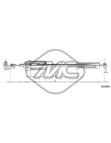 Cable del acelerador Metalcauch 80896 - MC CABLE ACELER. AX 1,0 - 1,1 COFLE