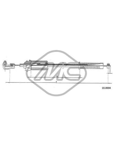 Cable del acelerador Metalcauch 80897 - MC CABLE ACELER. AX DIESEL COFLE