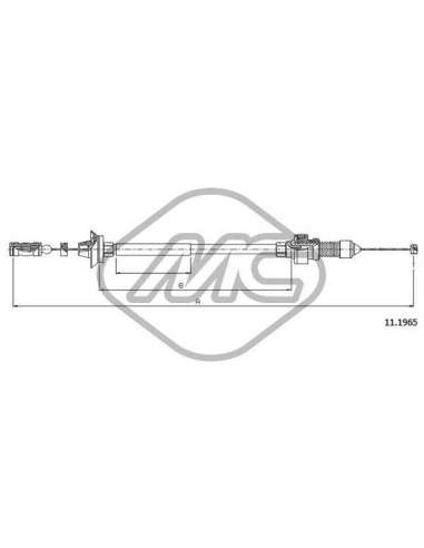 Cable del acelerador Metalcauch 80901 - MC CABLE ACELER. JUMPER 2,5 T COFLE