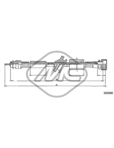 Árbol flexible del velocímetro Metalcauch 80913 - MC CABLE CUENTAKILOMETROS 200 COFLE