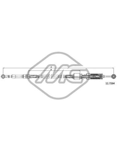 Cable de accionamiento, caja de cambios Metalcauch 81141 - MC CABLE CAMBIO SEICENTO 1,1 TRANSMISSION FLUID ATF TYP A