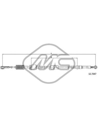 Cable de accionamiento, caja de cambios Metalcauch 81142 - MC CABLE CAMBIO SEICENTO 1,1 TRANSMISSION FLUID ATF TYP A