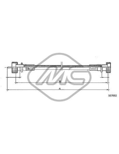 Árbol flexible del velocímetro Metalcauch 81168 - MC CABLE CUENTAKILOMETROS 500 COFLE