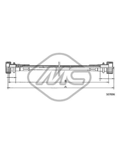 Árbol flexible del velocímetro Metalcauch 81175 - MC CABLE CUENTAKILOMETROS 126 COFLE