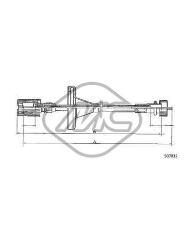 Árbol flexible del velocímetro Metalcauch 81177 - MC CABLE CUENTAKILOMETROS PAN COFLE