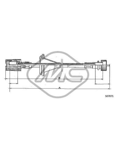 Árbol flexible del velocímetro Metalcauch 81180 - MC CABLE CUENTAKILOMETROS REG COFLE