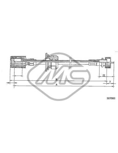 Árbol flexible del velocímetro Metalcauch 81222 - MC CABLE CUENTAKILOMETROS DED COFLE