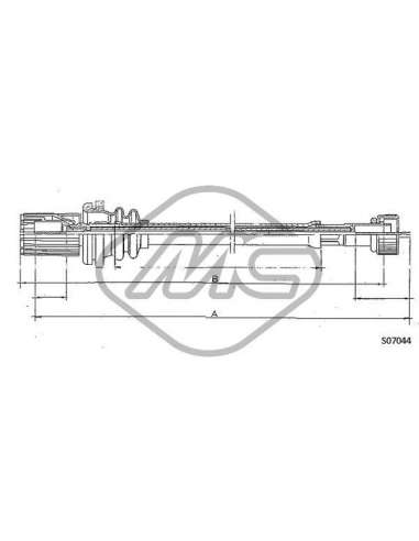 Árbol flexible del velocímetro Metalcauch 81239 - MC CABLE CUENTAKILOMETROS UNO COFLE