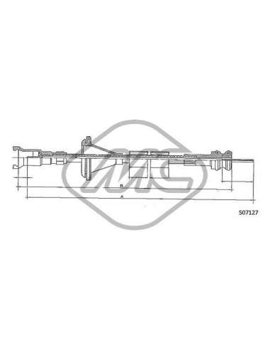 Árbol flexible del velocímetro Metalcauch 81240 - MC CABLE CUENTAKILOMETROS JUM COFLE